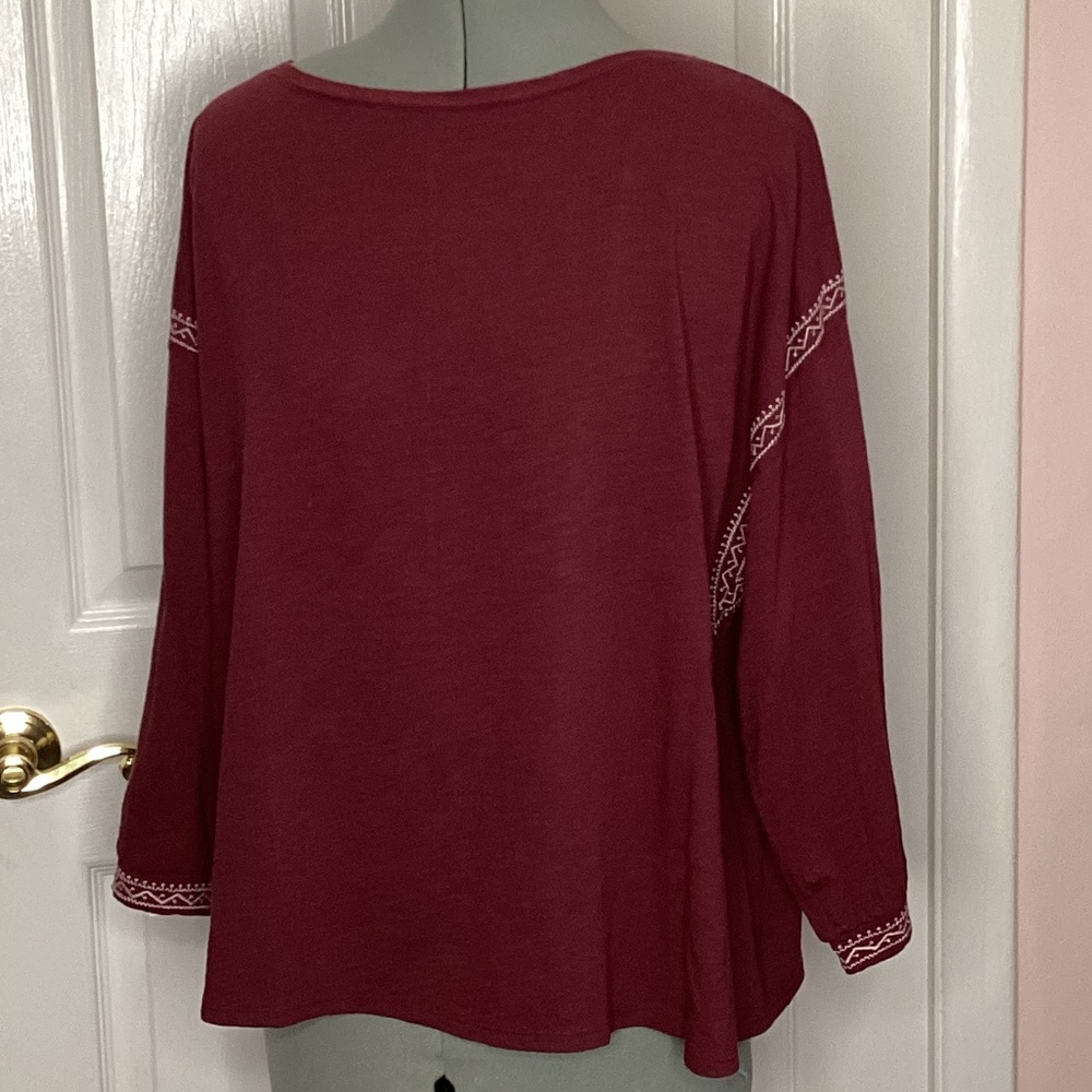 Garnet hill red shirt woman's medium